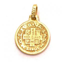 Medalha de So Bento em ouro amarelo 18k - 2MEO0065